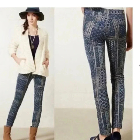Anthropologie Pilcro and the Letterpress Patchwork Corduroy Pants size 28 - Picture 1 of 10